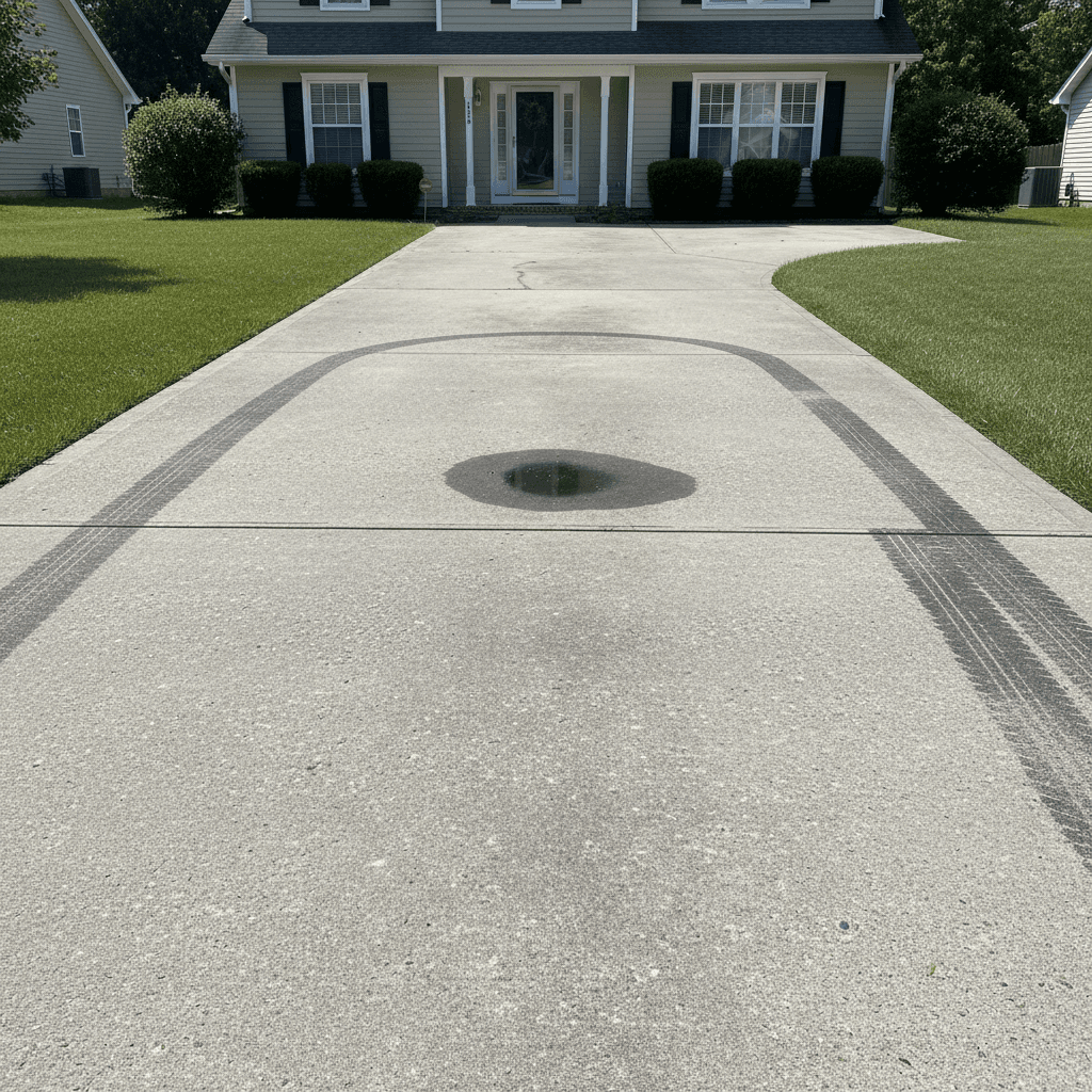 Empty driveway after junk car removal